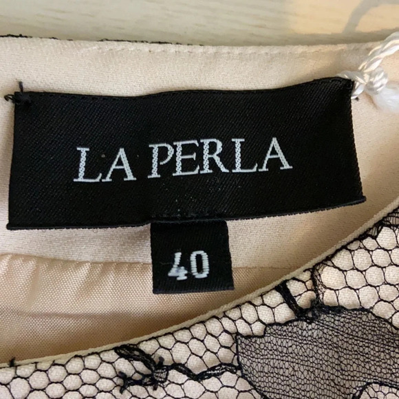 La Perla Sleeveless Shift Dress with Black Lace -4 - Picture 4 of 11